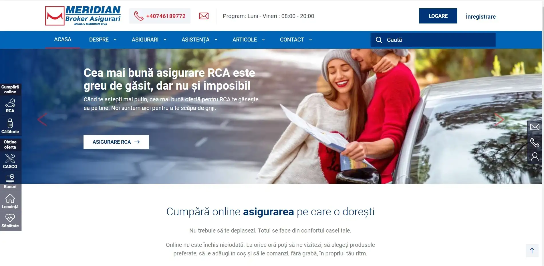 We launched Meridian Broker, RCA's new online insurance platform